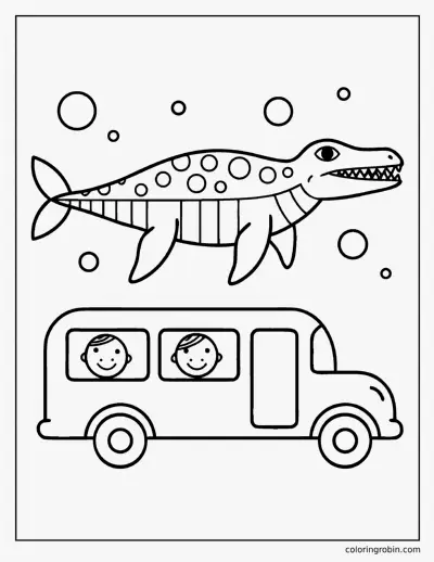 How Big Was a Mosasaurus coloring page