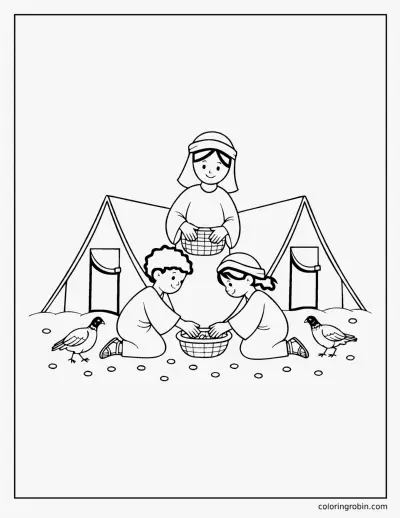 Manna from Heaven coloring page