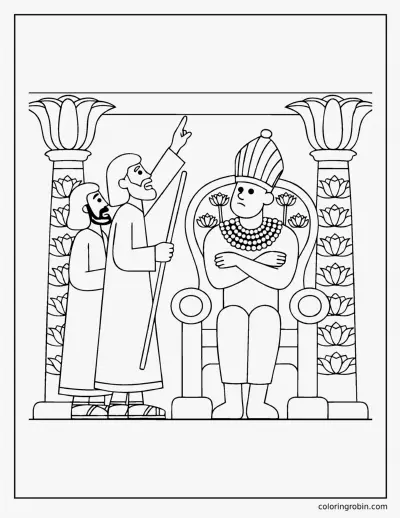 Moses Before Pharaoh coloring page