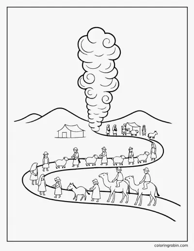 The Pillar of Cloud coloring page