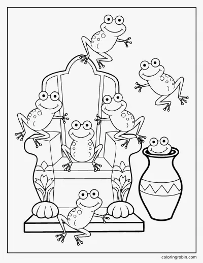 The Plague of Frogs coloring page