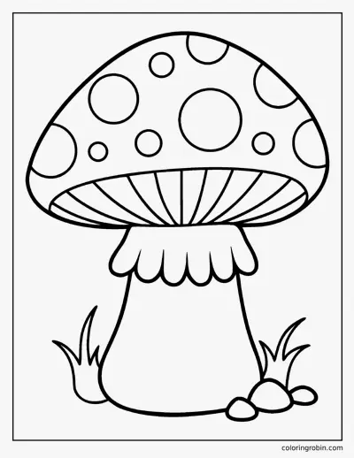 One Big Toadstool coloring page