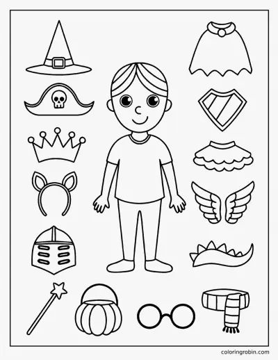 Design Your Own Costume coloring page