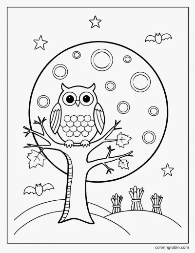Harvest Moon coloring page