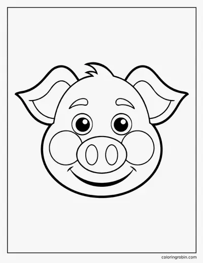 Pig Face coloring page