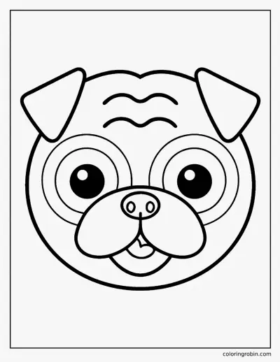 Pug Face coloring page