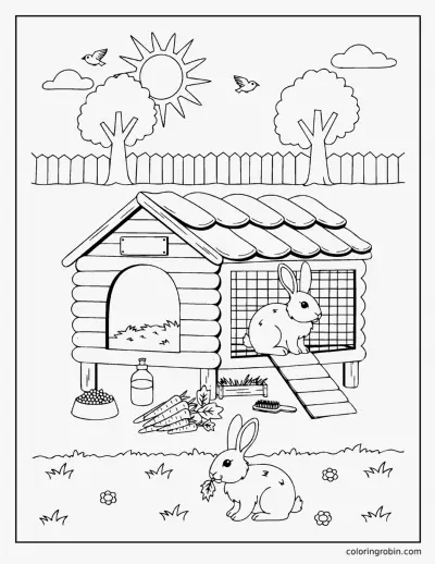 Rabbit Hutch coloring page