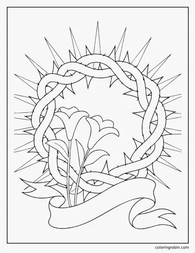 Crown of Thorns coloring page