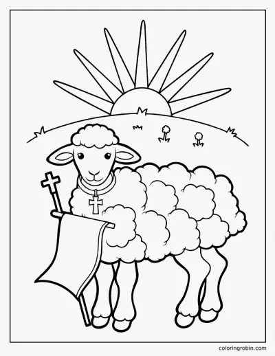 Easter Lamb coloring page