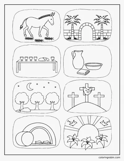 Holy Week Story coloring page
