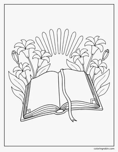 Open Bible Write a Verse coloring page