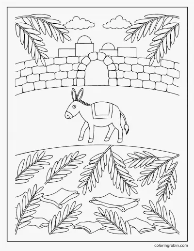 Palm Sunday coloring page