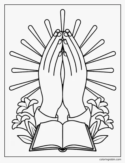 Praying Hands coloring page