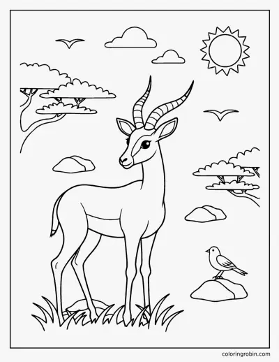 Gazelle coloring page