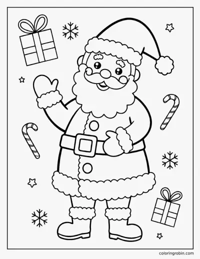 Big Jolly Santa coloring page