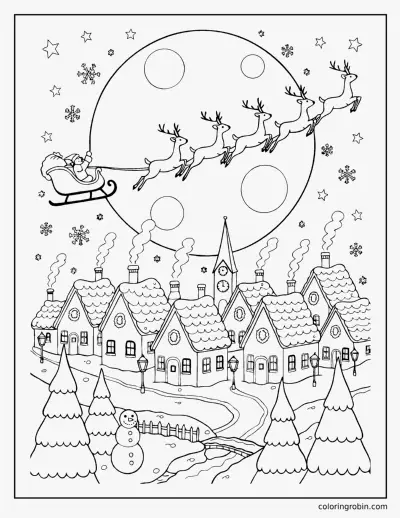 The Night Before Christmas coloring page