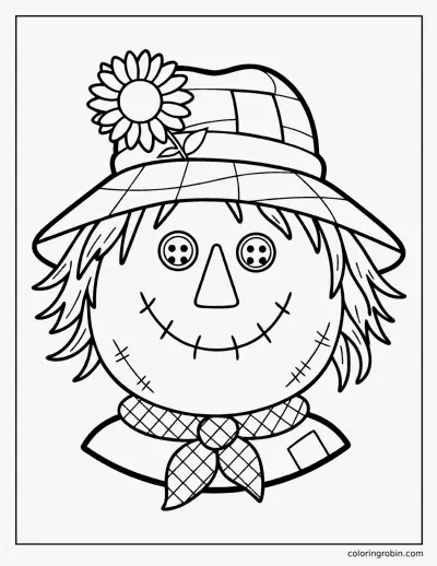 Scarecrow Face coloring page