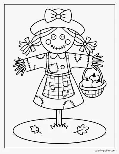 Scarecrow Girl coloring page