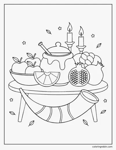 Rosh Hashanah coloring page
