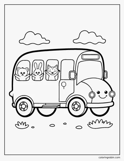 School Bus coloring page