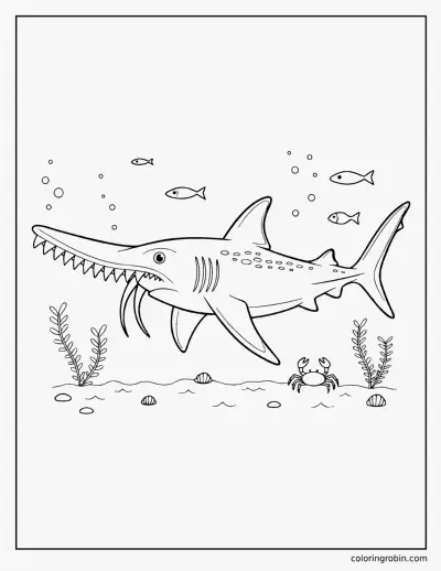 Sawshark coloring page