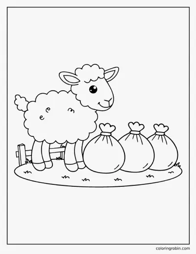 Baa Baa Black Sheep coloring page