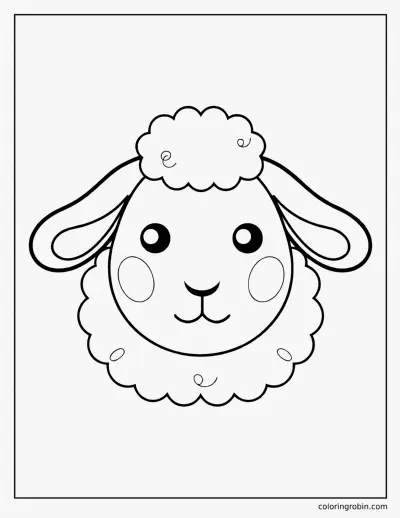Sheep Face coloring page