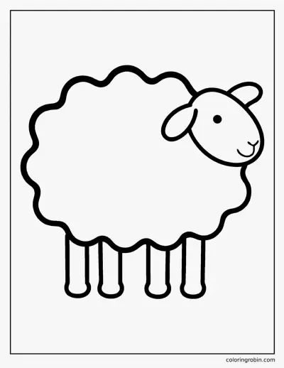 Sheep Template coloring page