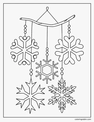 Snowflake Mobile coloring page