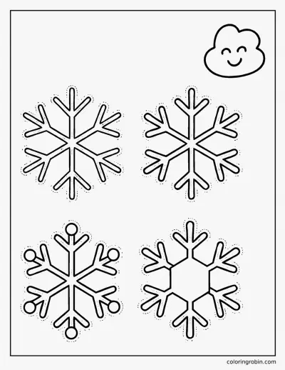 Snowflakes to Cut Out coloring page