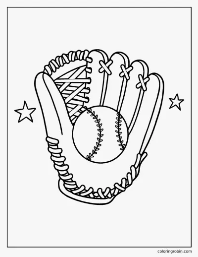 Softball Glove coloring page