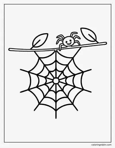 Big Spider Web coloring page
