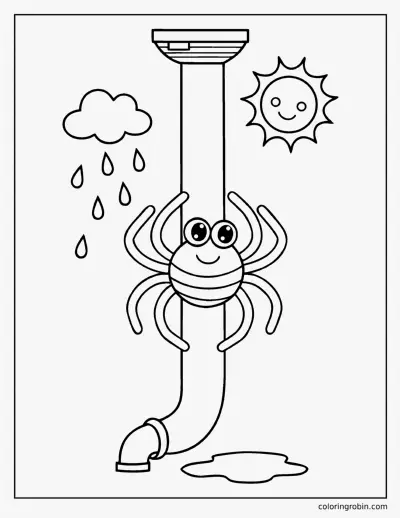 Itsy Bitsy Spider coloring page