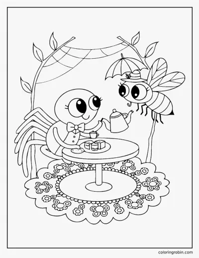 The Spider and the Fly coloring page
