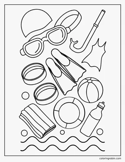 Swimming Gear coloring page