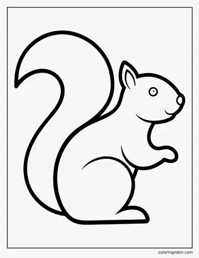 Squirrel Template coloring page