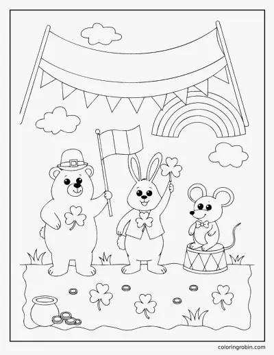 Celebration Friends coloring page