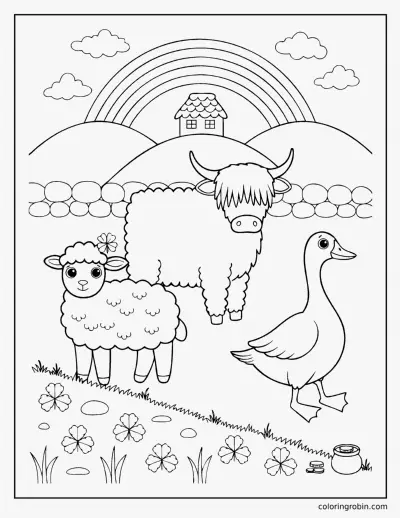Irish Countryside coloring page