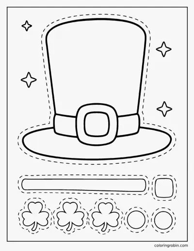 Leprechaun Hat Craft coloring page