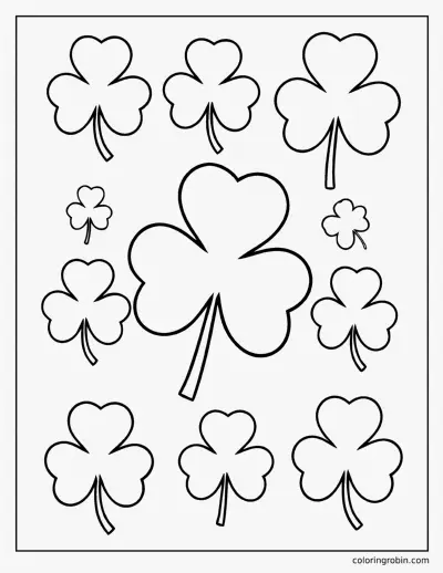 Shamrock Templates coloring page