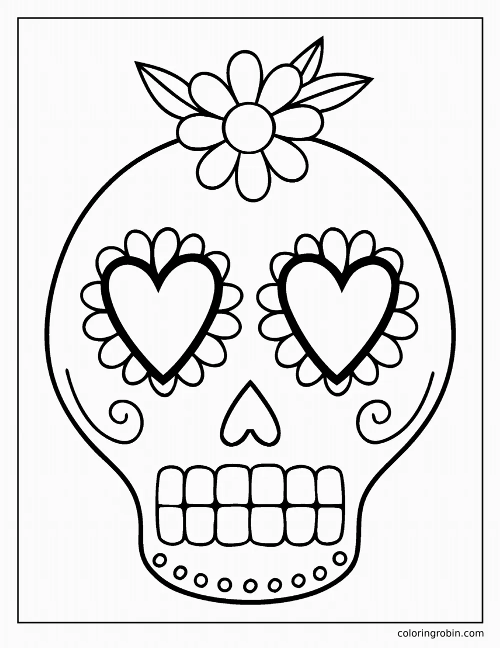 Big Sugar Skull coloring page
