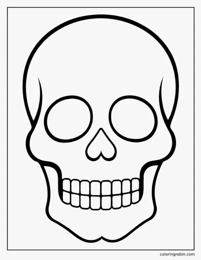 Blank Sugar Skull Template coloring page