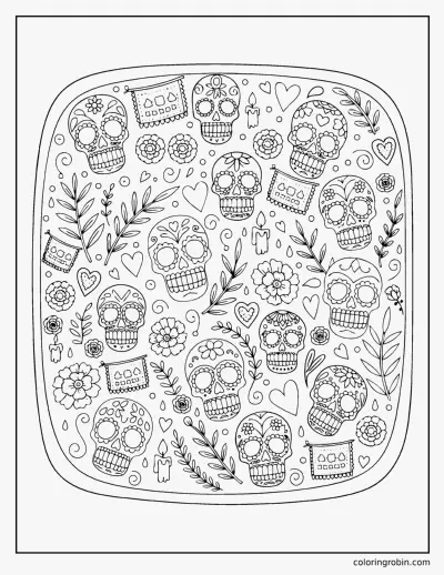 Sugar Skull Pattern coloring page