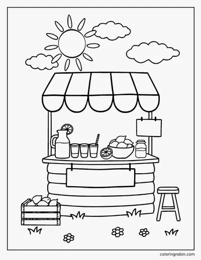 Lemonade Stand coloring page