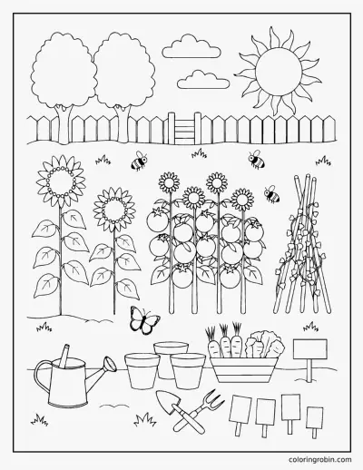 Summer Garden coloring page