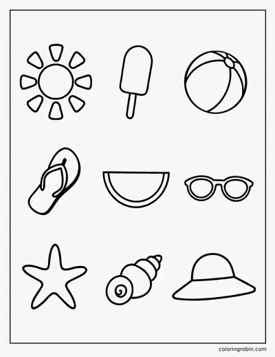 Summer Templates coloring page
