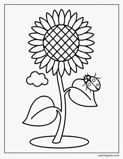 Big Sunflower coloring page