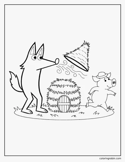 Huffing and Puffing coloring page