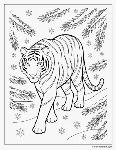 White Tiger coloring page