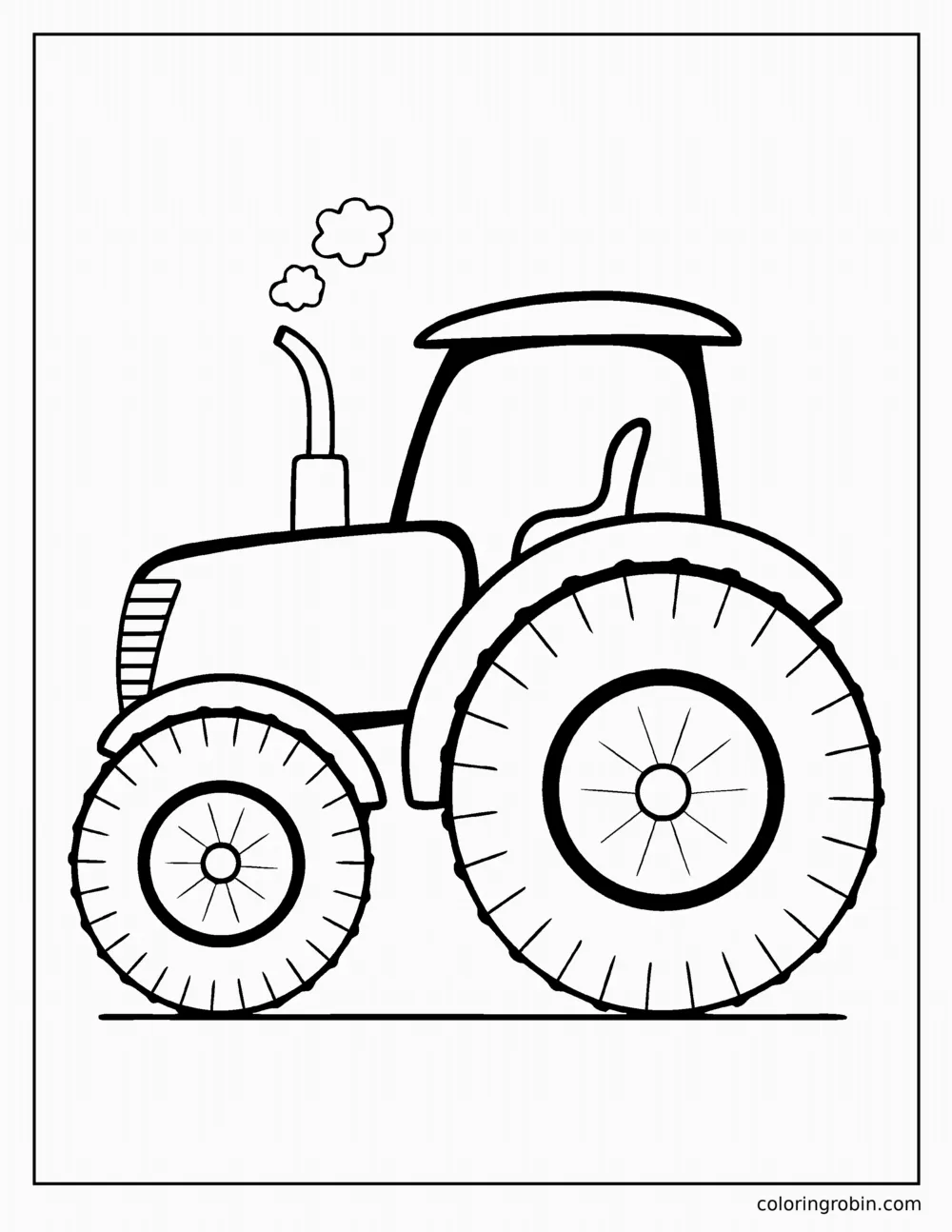 Tractor coloring page